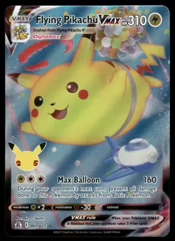 Flying Pikachu VMAX Celebrations 007/025 Ultra Rare Pokemon Card - Image 1