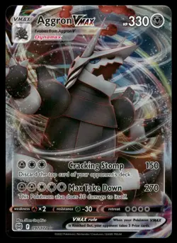 Aggron VMAX SWSH09: Brilliant Stars 097/172 Ultra Rare Pokemon Card - Image 1