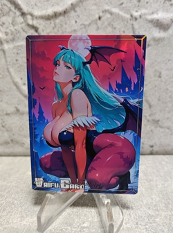 Morrigan Aensland Trading Card Waifu Goddess Story Anime Girl holo Karte Manga - Image 1