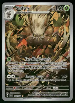 Shiftry SV05: Temporal Forces 163/162 Illustration Rare Pokemon Card - Image 1