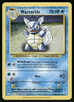 Wartortle Trading Card Game Classic 002/034 Classic Collection Pokemon Card - Image 1