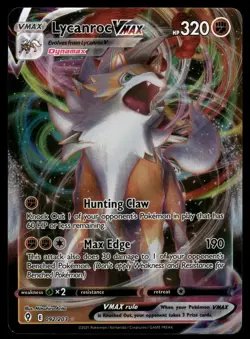 Lycanroc VMAX SWSH07: Evolving Skies 092/203 Ultra Rare Pokemon Card - Image 1