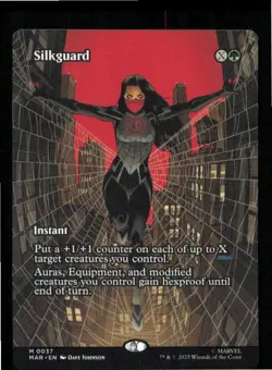 Silkguard (Borderless) 37 Marvel Universe Eternal-Legal Magic: The Gathering NM - Image 1