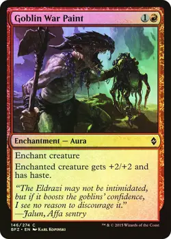 MTG FOIL Goblin War Paint - Battle for Zendikar #146 - Image 1