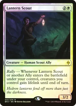 MTG FOIL Lantern Scout - Battle for Zendikar #037 - Image 1