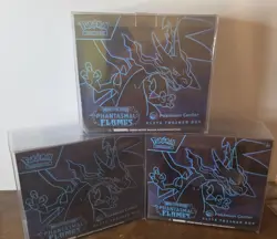 Lot of (3) Pokemon Center Phantasmal Flames ETB+TAG 888/1000 Charizard 8.5 - Image 2