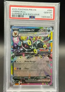 2025 Pokemon TCG Umbreon ex Prismatic Evolutions Stamp 060/131 EN PSA 10 - Image 1