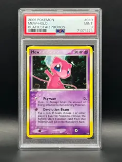 Mew #40 Holo- 2006 Pokemon Black Star Promo- PSA 9 Mint-LOW POP GRAIL - Image 2