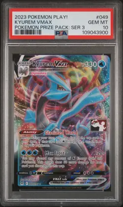 2023 POKEMON PLAY! POKEMON PRIZE PACK: SER 3 #049 KYUREM VMAX PSA 10 - Image 1