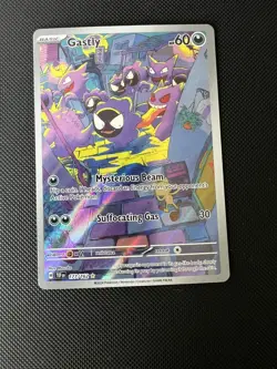 Pokemon TCG Gastly 177/162 Temporal Forces Holo Illustration Rare - Image 1