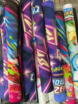 Lot of (13) Assorted Pokemon Playmats w/ Crown Zenith - Image 1
