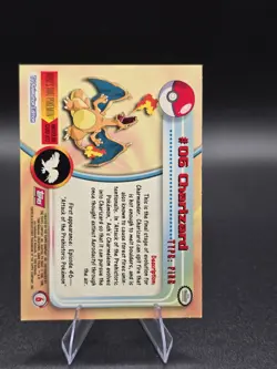 Pokemon 1999 Topps Black Logo #06 Charizard - Image 2