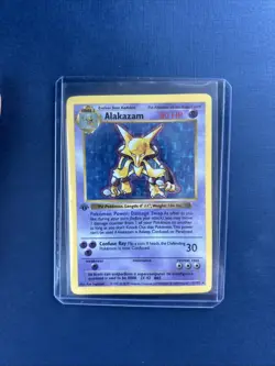 Alakazam #1/102 Base Set 1st Edition Shadowless Holo Pokemon TCG - Image 2