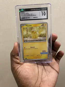 Pokemon Pikachu 214 Illustration Contest 2024 Winner Promo CGC Gem Mint 10 - Image 1