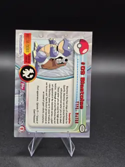 1999 Topps Pokemon TV Animation #09 Blastoise - Series 1 - EX - Image 2