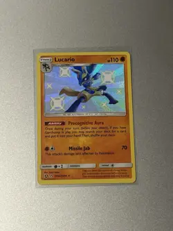 Pokemon TCG Lucario SV22/SV94 Hidden Fates Shiny Vault Holo Rare NM Condition - Image 1