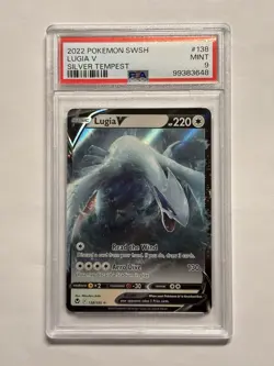 2022 Pokemon SWSH Silver Tempest Lugia V Holo #138/195 PSA 9 - Image 1