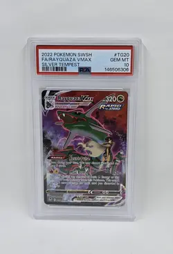 Pokemon Rayquaza VMAX TG20 Silver Tempest Full Art PSA 10 Holo 2022 - Image 4