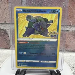 Pokemon Radiant Blastoise 018/078 Pokemon GO Ultra Rare Holo NM - Image 1