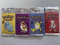 FACTORY SEALED Pokemon WOTC Base Set 2 Booster Packs - All 4 package designs - Image 1