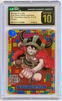 2025 One Piece Monkey D. Luffy #P-110 One Piece Day Promo CGC 10 Pristine - Image 1