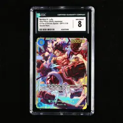 CGC 8 NM/MINT 2025 One Piece JPN Monkey D. Luffy OP11-118 SEC - Image 2