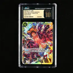 CGC 10 PRISTINE 2024 One Piece JPN Monkey D. Luffy OP10-118 SEC(3) - Image 2