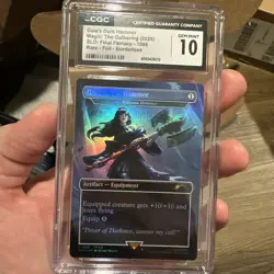 2025 MTG SECRET LAIR DROP FINAL FANTASY: WEAPONS-FOIL GAIA'S DARK HAMMER CGC 10 - Image 1