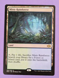 MTG Magic The Gathering: Modern Horizons 2: Misty Rainforest #250/303 Rare - NM - Image 1