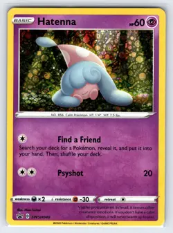 Hatenna SWSH040 2020 General Mills Black Star Promo Pokemon Card Holo - Vlp - Image 1