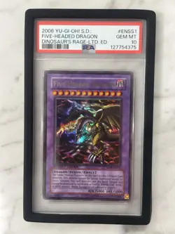 PSA 10 Yugioh Five Headed Dragon SD09-ENSS1 Ultra Rare Card GEM MINT - Image 1