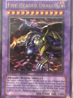 PSA 10 Yugioh Five Headed Dragon SD09-ENSS1 Ultra Rare Card GEM MINT - Image 3