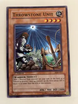 Yu-Gi-Oh TCG Throwstone Unit LOD-017 1st Edition Common Card Played LP - Image 1