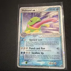 Pokemon Politoed EX 107/115 Unseen Forces Holo Card English licking swirl - Image 1