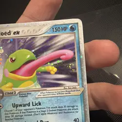 Pokemon Politoed EX 107/115 Unseen Forces Holo Card English licking swirl - Image 2