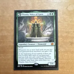Magic: The Gathering Titania Voice of Gaea Brothers' War Mythic Creature Green … - Image 1