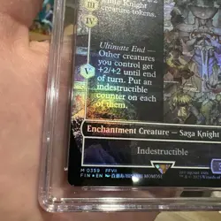 Summon: Knights of Round Borderless Final Fantasy Foil MTG CGC Pristine 10 Pop 1 - Image 3