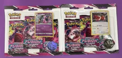 Pokemon TCG Sword & Shield Fusion Strike 3-Pack Blister Eeve & Espeon (Set Of 2) - Image 1