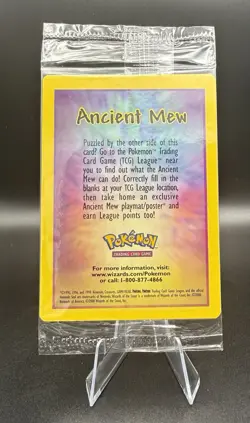 Pokemon TCG Ancient Mew Holographic (The Power of One Movie 2000) Sealed NM/M - Image 1