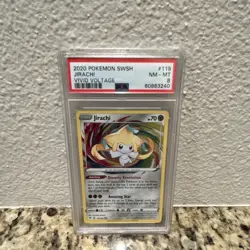 Pokemon Jirachi Amazing Rare Holo PSA 8 Vivid Voltage 119/185 English 2020 - Image 1