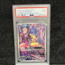 Pokemon Marnie's Morpeko #206 SVP Black Star Promo Holo PSA 9 2025 English - Image 1
