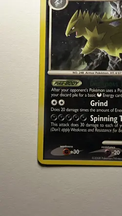 Pokemon TCG - Tyranitar - 30/100 - Rare - Stormfront [Lightly Played] - Image 5