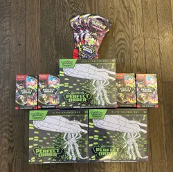 Perfect Order Pokemon Lot - 3 ETB, 4 Booster Bundles & 3 Sleeves - Image 1