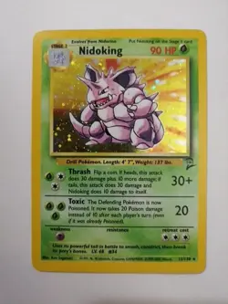 Pokemon Base - Nidoking 11/130 Holo Rare LP - Image 1