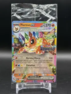 Flareon EX 014/131 Prismatic Evolutions STAMPED Promo SEALED Pokemon 2025 - Image 1