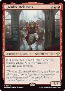mtg magic Krenko, Mob Boss ENGLISH FRENCH VF FR krenko le caid fondations 3 avai - Image 1