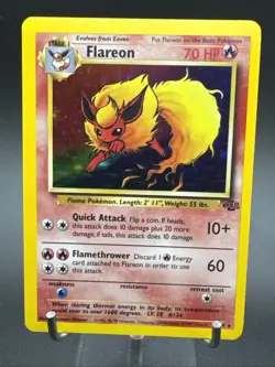 Pokemon Flareon 3/64 Holo Jungle 1999 WOTC Vintage - Image 3