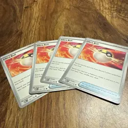 Pokemon TCG 4x Ultra Ball 131/132 Mega Evolution Playset NM - Image 1