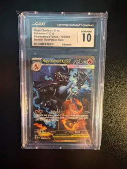 Mega Charizard X ex SIR 125 – 2025 Pokemon Phantasmal Flames – CGC 10 Gem MINT - Image 1