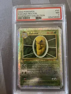 2002 Pokemon Kakuna Legendary Collection Reverse Holo #50 PSA 7 - Image 1